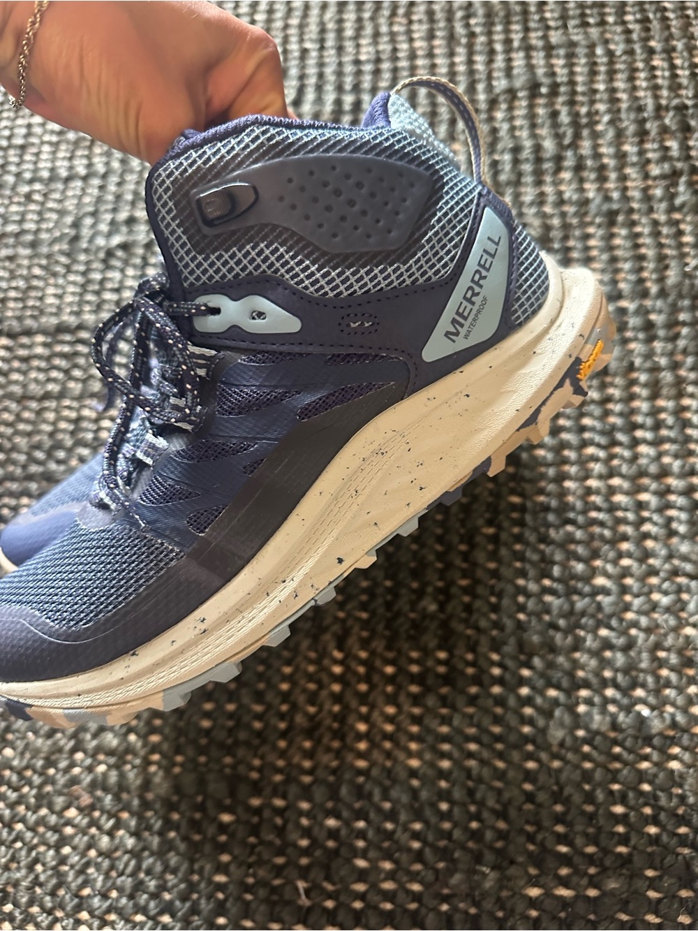 Merrell Navy Blue Antora 3 Trail Sneakers - Picture 2 of 4